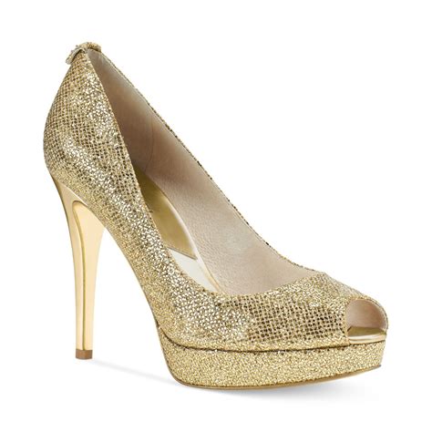 michael kors gold platform heels|michael kors heeled boots.